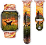 watchmyband Van Gogh macskája mintás szilikon szíj