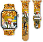 watchmyband Van Gogh és a bringa mintás szilikon szíj
