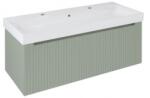 Sapho NELIO STRIP mosdótartó szekrény, 2 fiókkal, 116, 5x44x49cm, verde (NL120-4444S)