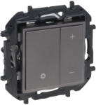 Legrand Niloé Step nyomógombos fényerőszabályzó 125W, 2 vezetékes, grafitszürke, Legrand 863453B (863453B)