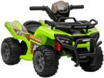 HomCom Kids Quad elektromos 6V-os gyerek quad hátrameneti funkcióval, zenével, zöld (370-189V90GN)