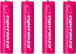 Esperanza Tölthető akkumulátor NI-MH AAA 1000mAh 4db, piros 73322 (EZA102R)