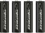 Esperanza Tölthető akkumulátor NI-MH AA 2600mAh 4db, fekete 73336 (EZA106)