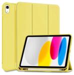 Haffner Apple iPad 10.9 (2022) tablet tok (Smart Case) on/off funkcióval, Apple Pencil tartóval - yellow (ECO csomagolás) (FN0483)
