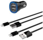 Kanex 2X USB Car Charger - зарядно за кола с 2 USB изхода и 2 Lightning кабела за Apple устройства с Lightning конектор