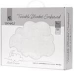 Lorelli Dombornyomott polár takaró 80x110cm - Fehér (3800166122274)