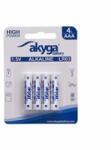 Akyga LR03, 1.5V, 1300mAh, AAA alkáli elem 4db bliszter csomagoiás (AKY1971) (AKY1971) (AKY1971)