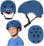 Kik Casca de bicicleta pentru copii Trike Fix, reglabila, cu LED, M 55-58cm, albastru marin (KX2813_2)