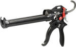 Strend Pro Premium Szilikon kinyomópisztoly, Strend Pro Premium, fekete, 310 ml, szilikonhoz és tömítőanyaghoz, dupla áttétel - 24: 1/12: 1, csepegésgátló, fém, kézi (TC215775)