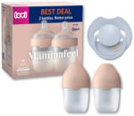 LOVI Mammafeel dupla cumisüveg szett 150 ml + PRIME cumi 0-6 hó (babakék)