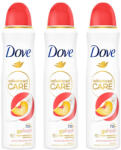 Dove Go Fresh Peach & White Blossom izzadásgátló aeroszol (3x150 ml) + AJÁNDÉK Bic borotva
