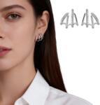  Ezüst fülbevaló S925 Ezüst stift cirkónia Csavarok Női (Uxxu9096)