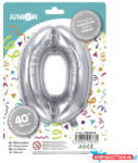 JUNIOR Lufi JUNIOR szülinapos 0-s szám 100 cm ezüst - nyomtassotthon