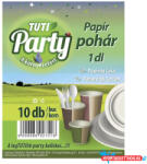 TUTI Pohár eldobható papír TUTI Party 1dl 10 darab/csomag - nyomtassotthon