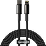 Baseus - Кабел за данни Tungsten Gold (CATLWJ-01) - Type-C към Lightning, 20W, 1 м - Черен