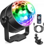  Diszkó gömb Led Rgb távirányító Usb disco party lámpa (4006)