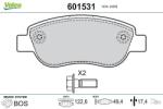 VALEO set placute frana, frana disc VALEO 601531 (601531)