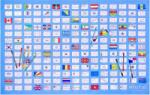 Eatsleepdoodle Világzászlók színező terítő Fesd és mosd (FLAGTS)