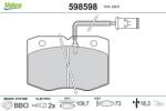 VALEO set placute frana, frana disc VALEO 598598 (598598)