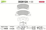 VALEO set placute frana, frana disc VALEO 302612A (302612A)
