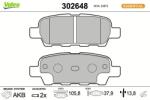 VALEO set placute frana, frana disc VALEO ESSENTIAL 302648 (302648)