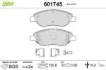 VALEO set placute frana, frana disc VALEO 601745 (601745)