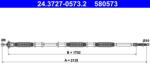 ATE Cablu, frana de parcare ATE 24.3727-0573.2 (24.3727-0573.2)