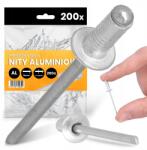 TRCR 200x Törhető Szegecsek 4, 8x10 mm Alumínium Acél Horganyzott Rozsdamentes Ni Iu (SE030311362)