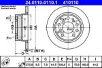 ATE Disc frana ATE 24.0110-0110.1 (24.0110-0110.1) - automobilus
