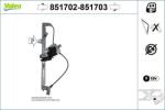 VALEO Mecanism actionare geam VALEO 851702 (851702)