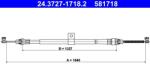 ATE Cablu, frana de parcare ATE 24.3727-1718.2 (24.3727-1718.2)