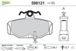 VALEO set placute frana, frana disc VALEO 598121 (598121)