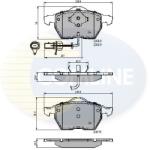 COMLINE set placute frana, frana disc COMLINE CBP11542 (CBP11542)