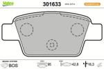 VALEO set placute frana, frana disc VALEO FIRST 301633 (301633)