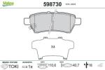 VALEO set placute frana, frana disc VALEO 598730 (598730)