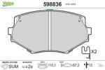VALEO set placute frana, frana disc VALEO 598836 (598836)