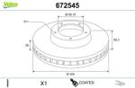 VALEO Disc frana VALEO COATED 672545 (672545)