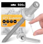 TRCR 500x Letéphető Szegecsek 4, 8x10 mm Alumínium Acél Horganyzott Rozsdamentes Ni Iu (SE030311364)