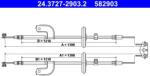 ATE Cablu, frana de parcare ATE 24.3727-2903.2 (24.3727-2903.2)