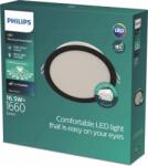Philips 8721103131331 LED süllyeszthető lámpa MESON | 17W integrált LED forrás | 1200lm | 3000K | fekete
