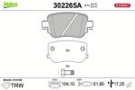 VALEO set placute frana, frana disc VALEO 302265A (302265A)