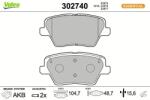 VALEO set placute frana, frana disc VALEO 302740 (302740)
