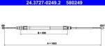 ATE Cablu, frana de parcare ATE 24.3727-0249.2 (24.3727-0249.2)