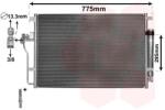 VAN WEZEL Condensator, climatizare VAN WEZEL 58005277 (58005277)