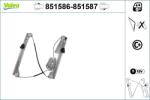 VALEO Mecanism actionare geam VALEO 851586 (851586)
