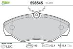VALEO set placute frana, frana disc VALEO 598545 (598545)