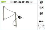 VALEO Mecanism actionare geam VALEO 851442 (851442)