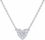 White & Black Cuore szív gyémánt nyaklánc - 18K (AU14336)