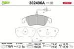 VALEO set placute frana, frana disc VALEO 302496A (302496A)