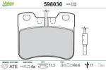 VALEO set placute frana, frana disc VALEO 598030 (598030)